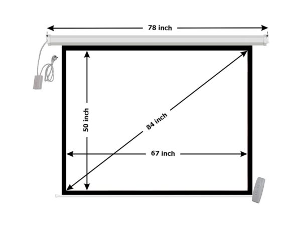 SUVIRA Motorized Projector Screen American MW Fabric Projection Screen - Image 3